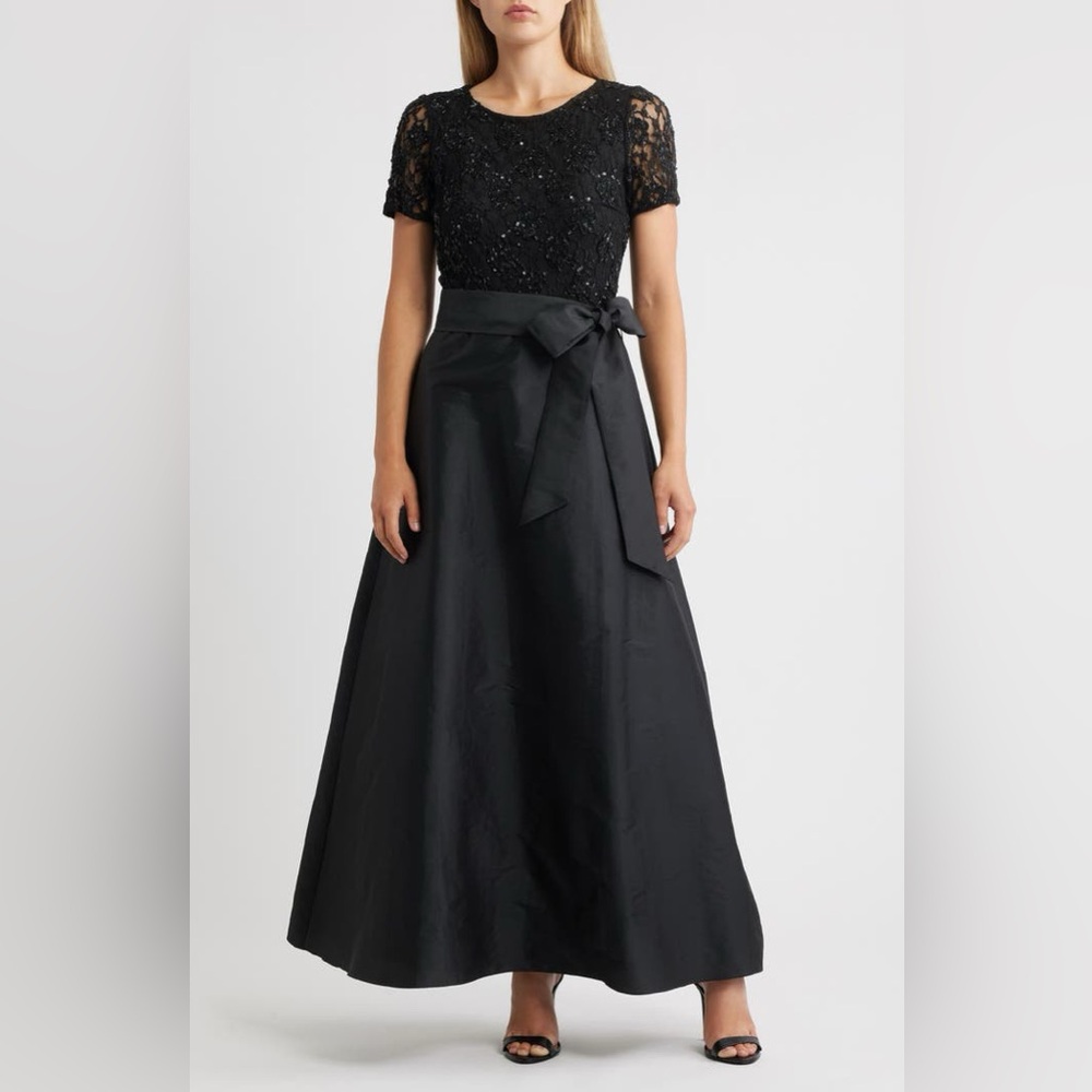 NWOT Pisarro Nights Black Embroidered Midi Dress 12 Cocktail Whimsigoth Witchy